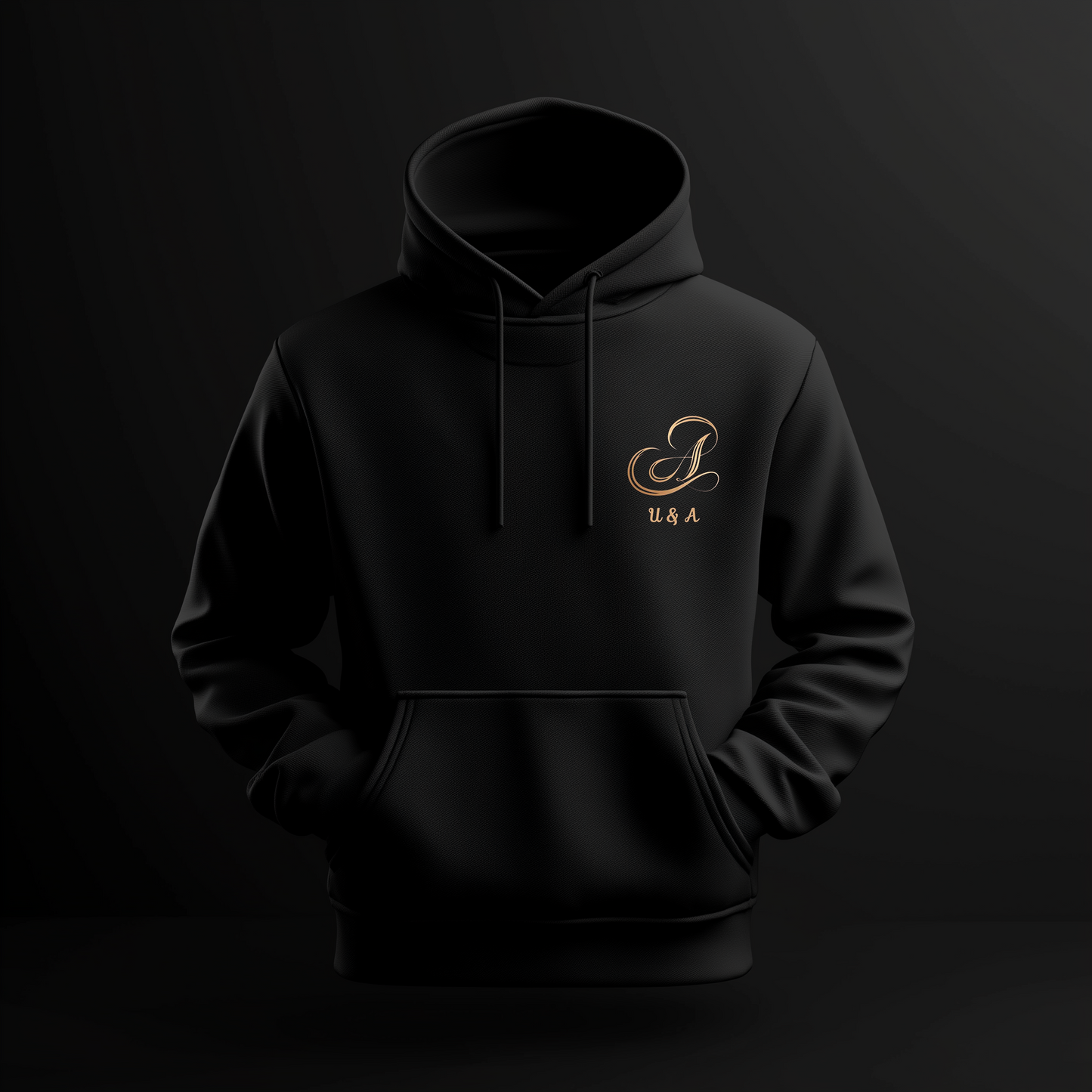 NON ZIPPER BLACK HOODIE